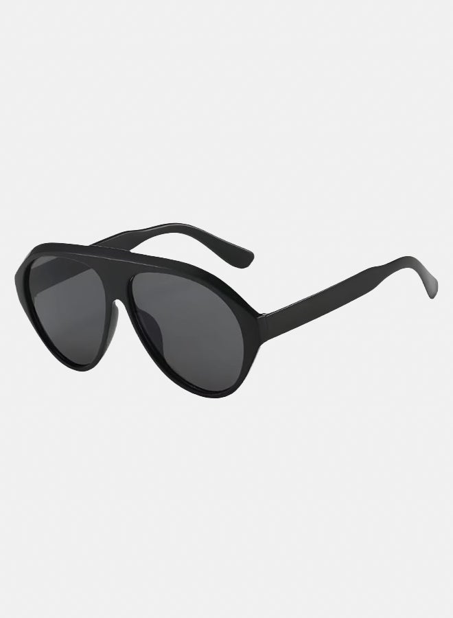 Viper Black Full Rim Aviator Sunglasses